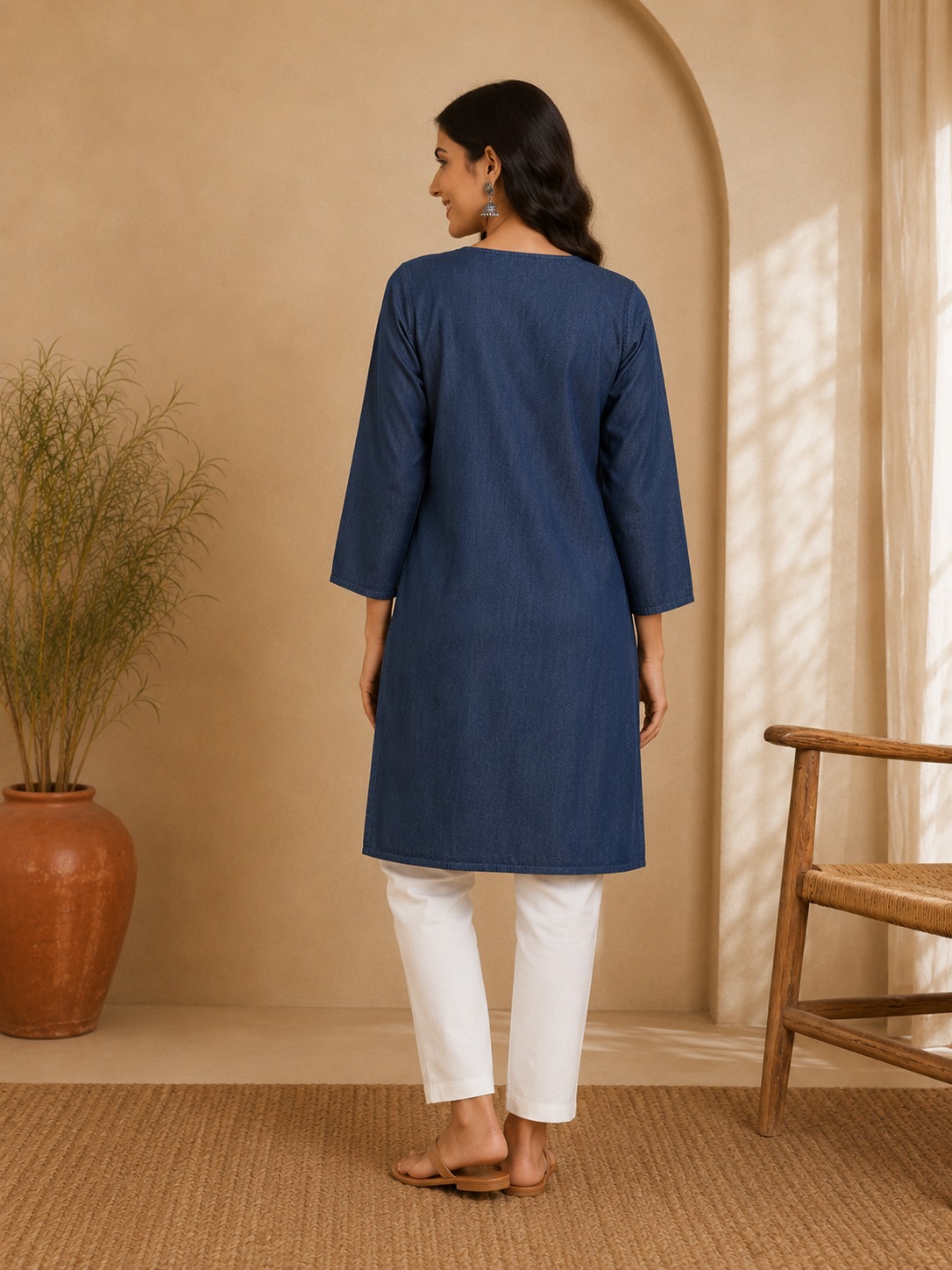 Aavira Ethnic Three-Piece Kurti Set #2161 Alternate View